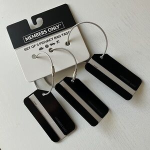 Members Only Set Of 3 Privacy Bag Tags (NWT)